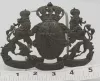 Bavarian Chevau-Leger Enlisted Model 1916 Helmet Plate - Rare Visuel 2